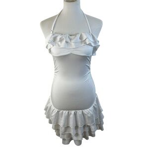 SHEIN Ruffle Halter Dress